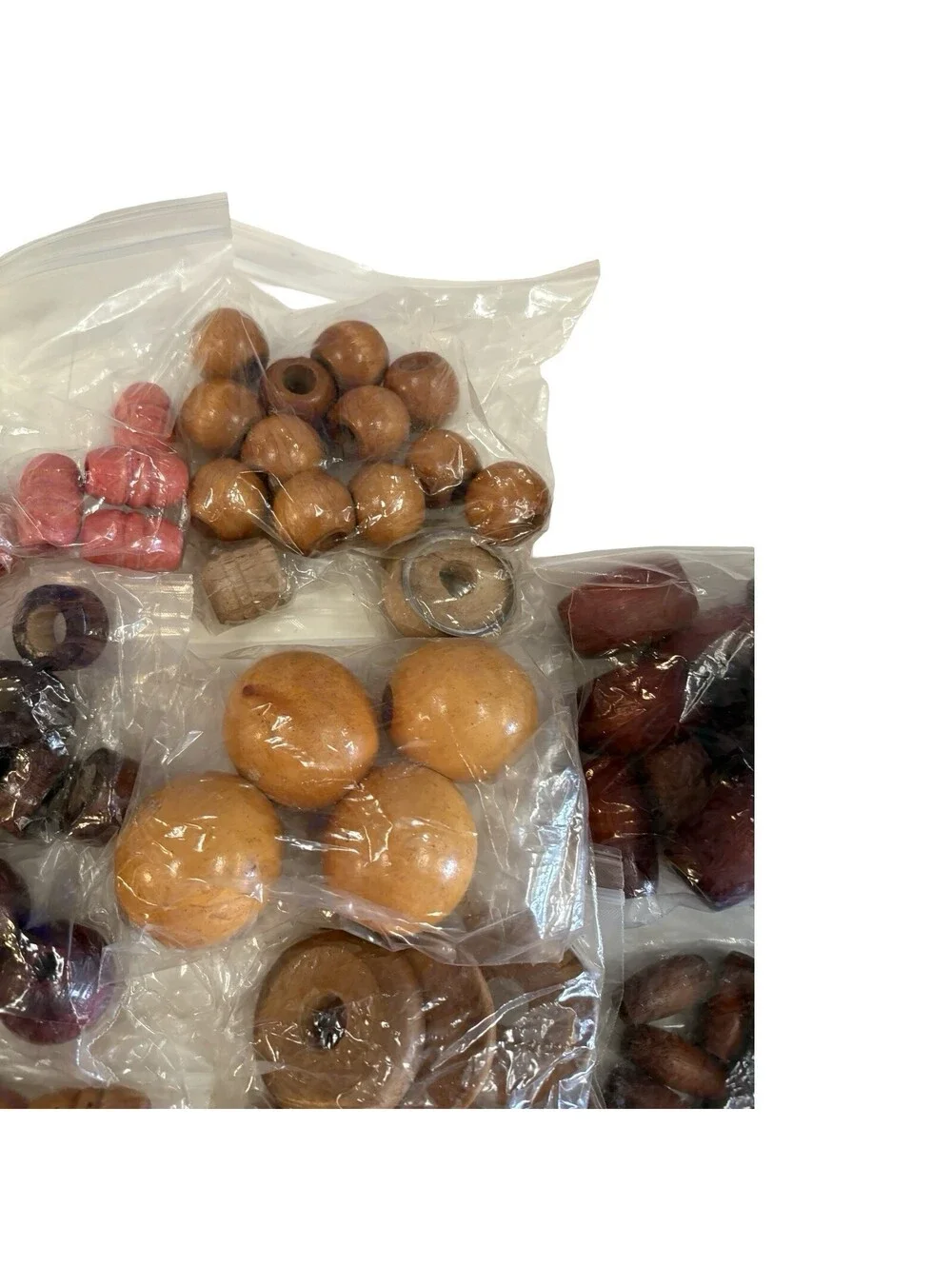 VTG 70s MACRAME JEWELRY CRAFTING WOOD BEAD ASSORTED LOT
